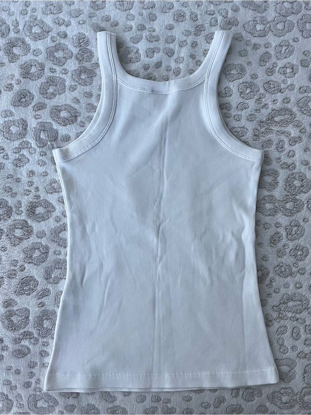 H&M White Ribbed Tank Top - Picture 2 of 2